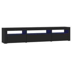 vidaXL Mobile Porta TV con Luci LED Nero 195x35x40 cm