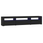 vidaXL Mobile Porta TV con Luci LED Nero 195x35x40 cm vidaXL Mobile Porta TV con Luci LED Nero 195x35x40 cm
