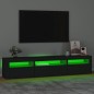 vidaXL Mobile Porta TV con Luci LED Nero 195x35x40 cm vidaXL Mobile Porta TV con Luci LED Nero 195x35x40 cm