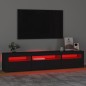 vidaXL Mobile Porta TV con Luci LED Nero 195x35x40 cm vidaXL Mobile Porta TV con Luci LED Nero 195x35x40 cm