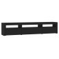 vidaXL Mobile Porta TV con Luci LED Nero 195x35x40 cm vidaXL Mobile Porta TV con Luci LED Nero 195x35x40 cm