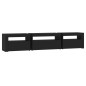 vidaXL Mobile Porta TV con Luci LED Nero 195x35x40 cm vidaXL Mobile Porta TV con Luci LED Nero 195x35x40 cm