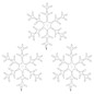 vidaXL Figura Natalizia Fiocco di Neve LED 3 pz Bianco Caldo 59x59 cm vidaXL Figura Natalizia Fiocco di Neve LED 3 pz Bianco Caldo 59x59 cm