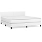 vidaXL Giroletto a Molle con Materasso Bianco 160x200 cm in Similpelle
