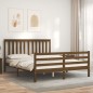 vidaXL Giroletto con Testiera Miele 160x200 cm Legno Massello vidaXL Giroletto con Testiera Miele 160x200 cm Legno Massello