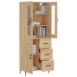vidaXL Credenza Rovere Sonoma 69,5x34x180 cm in Legno Multistrato vidaXL Credenza Rovere Sonoma 69,5x34x180 cm in Legno Multistrato