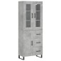 vidaXL Credenza Grigio Cemento 69,5x34x180 cm in Legno Multistrato vidaXL Credenza Grigio Cemento 69,5x34x180 cm in Legno Multistrato