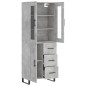 vidaXL Credenza Grigio Cemento 69,5x34x180 cm in Legno Multistrato vidaXL Credenza Grigio Cemento 69,5x34x180 cm in Legno Multistrato