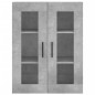 vidaXL Credenza Grigio Cemento 69,5x34x180 cm in Legno Multistrato vidaXL Credenza Grigio Cemento 69,5x34x180 cm in Legno Multistrato