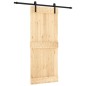 vidaXL Porta Scorrevole con Set Hardware 85x210 cm Legno Massello Pino vidaXL Porta Scorrevole con Set Hardware 85x210 cm Legno Massello Pino
