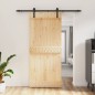 vidaXL Porta Scorrevole con Set Hardware 90x210 cm Legno Massello Pino vidaXL Porta Scorrevole con Set Hardware 90x210 cm Legno Massello Pino