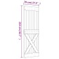 vidaXL Porta Scorrevole con Set Hardware 70x210 cm Legno Massello Pino