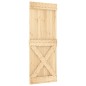 vidaXL Porta Scorrevole con Set Hardware 80x210 cm Legno Massello Pino vidaXL Porta Scorrevole con Set Hardware 80x210 cm Legno Massello Pino