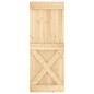 vidaXL Porta Scorrevole con Set Hardware 80x210 cm Legno Massello Pino vidaXL Porta Scorrevole con Set Hardware 80x210 cm Legno Massello Pino
