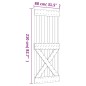 vidaXL Porta Scorrevole con Set Hardware 80x210 cm Legno Massello Pino vidaXL Porta Scorrevole con Set Hardware 80x210 cm Legno Massello Pino