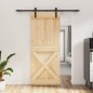 vidaXL Porta Scorrevole con Set Hardware 85x210 cm Legno Massello Pino