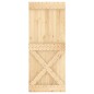 vidaXL Porta Scorrevole con Set Hardware 85x210 cm Legno Massello Pino