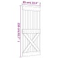 vidaXL Porta Scorrevole con Set Hardware 85x210 cm Legno Massello Pino