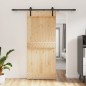 vidaXL Porta Scorrevole con Set Hardware 90x210 cm Legno Massello Pino vidaXL Porta Scorrevole con Set Hardware 90x210 cm Legno Massello Pino