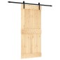 vidaXL Porta Scorrevole con Set Hardware 90x210 cm Legno Massello Pino vidaXL Porta Scorrevole con Set Hardware 90x210 cm Legno Massello Pino