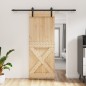 vidaXL Porta Scorrevole con Set Hardware 80x210 cm Legno Massello Pino vidaXL Porta Scorrevole con Set Hardware 80x210 cm Legno Massello Pino