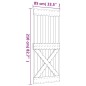 vidaXL Porta Scorrevole con Set Hardware 85x210 cm Legno Massello Pino
