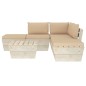 vidaXL Set Divani da Giardino su Pallet 6 pz con Cuscini Legno Abete vidaXL Set Divani da Giardino su Pallet 6 pz con Cuscini Legno Abete