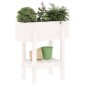 vidaXL Fioriera da Giardino Bianca 62x30x69 cm Legno Massello di Pino 