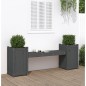 vidaXL Panchina con Fioriera Grigia 180x36x63cm Legno Massello di Pino vidaXL Panchina con Fioriera Grigia 180x36x63cm Legno Massello di Pino