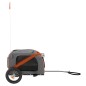 vidaXL Rimorchio da Bici per Cani Arancione e Grigio Oxford e Ferro vidaXL Rimorchio da Bici per Cani Arancione e Grigio Oxford e Ferro