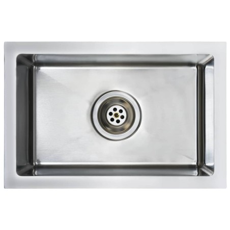 Lavello da Cucina Lavorato a Mano in Acciaio Inox