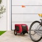 vidaXL Rimorchio da Bici per Cani Rosso e Nero Tessuto Oxford e Ferro vidaXL Rimorchio da Bici per Cani Rosso e Nero Tessuto Oxford e Ferro