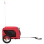 vidaXL Rimorchio da Bici per Cani Rosso e Nero Tessuto Oxford e Ferro vidaXL Rimorchio da Bici per Cani Rosso e Nero Tessuto Oxford e Ferro