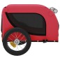 vidaXL Rimorchio da Bici per Cani Rosso e Nero Tessuto Oxford e Ferro vidaXL Rimorchio da Bici per Cani Rosso e Nero Tessuto Oxford e Ferro
