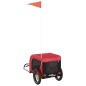 vidaXL Rimorchio da Bici per Cani Rosso e Nero Tessuto Oxford e Ferro vidaXL Rimorchio da Bici per Cani Rosso e Nero Tessuto Oxford e Ferro