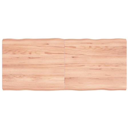 vidaXL Piano Tavolo Marrone Chiaro 140x60x6 cm in Rovere Non Trattato