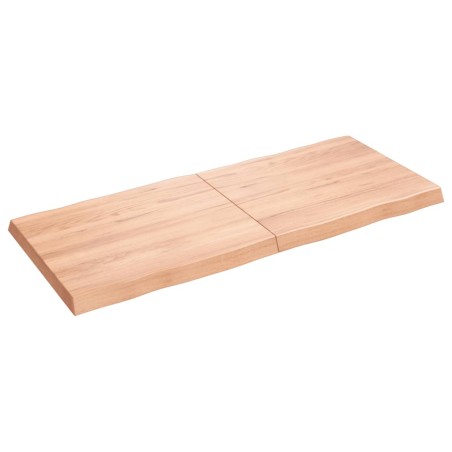vidaXL Piano Tavolo Marrone Chiaro 140x60x6 cm in Rovere Non Trattato