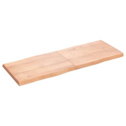 vidaXL Piano Tavolo Marrone Chiaro 160x60x6 cm in Rovere Non Trattato