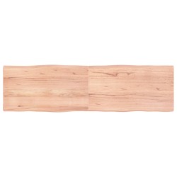 vidaXL Piano Tavolo Marrone Chiaro 180x50x(2-4) cm Rovere Non Trattato