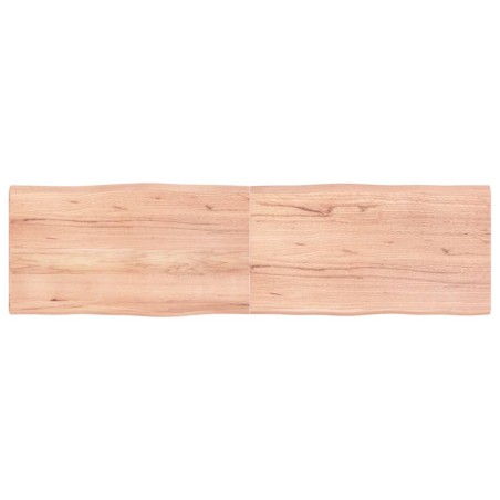 vidaXL Piano Tavolo Marrone Chiaro 180x50x(2-4) cm Rovere Non Trattato