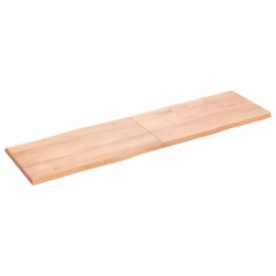 vidaXL Piano Tavolo Marrone Chiaro 180x50x(2-4) cm Rovere Non Trattato