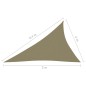 Parasole a Vela Oxford Triangolare 4x5x6,4 m Beige Parasole a Vela Oxford Triangolare 4x5x6,4 m Beige