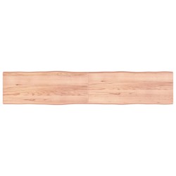 vidaXL Piano Tavolo Marrone Chiaro 200x40x6 cm in Rovere Non Trattato