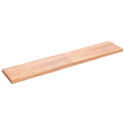 vidaXL Piano Tavolo Marrone Chiaro 200x40x6 cm in Rovere Non Trattato