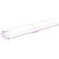 vidaXL Piano Tavolo Marrone Chiaro 200x40x6 cm in Rovere Non Trattato