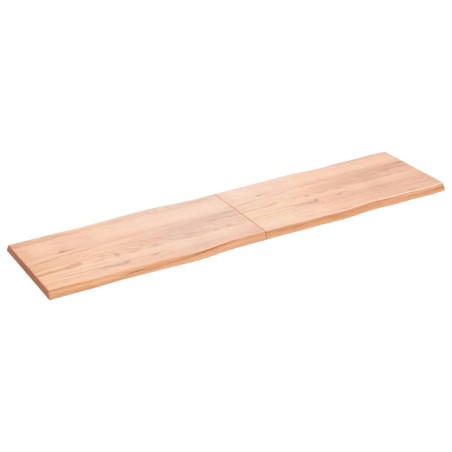 vidaXL Piano Tavolo Marrone Chiaro 200x50x4 cm in Rovere Non Trattato