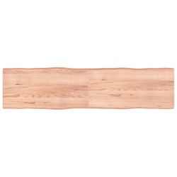 vidaXL Piano Tavolo Marrone Chiaro 200x50x6 cm in Rovere Non Trattato