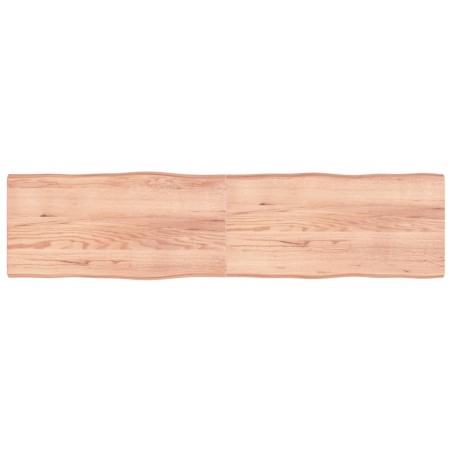 vidaXL Piano Tavolo Marrone Chiaro 200x50x6 cm in Rovere Non Trattato