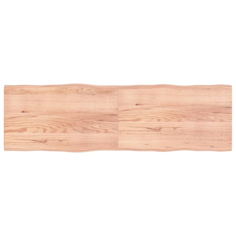 vidaXL Piano Tavolo Marrone Chiaro 200x60x4 cm in Rovere Non Trattato vidaXL Piano Tavolo Marrone Chiaro 200x60x4 cm in Rovere Non Trattato