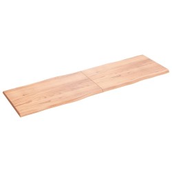 vidaXL Piano Tavolo Marrone Chiaro 200x60x4 cm in Rovere Non Trattato